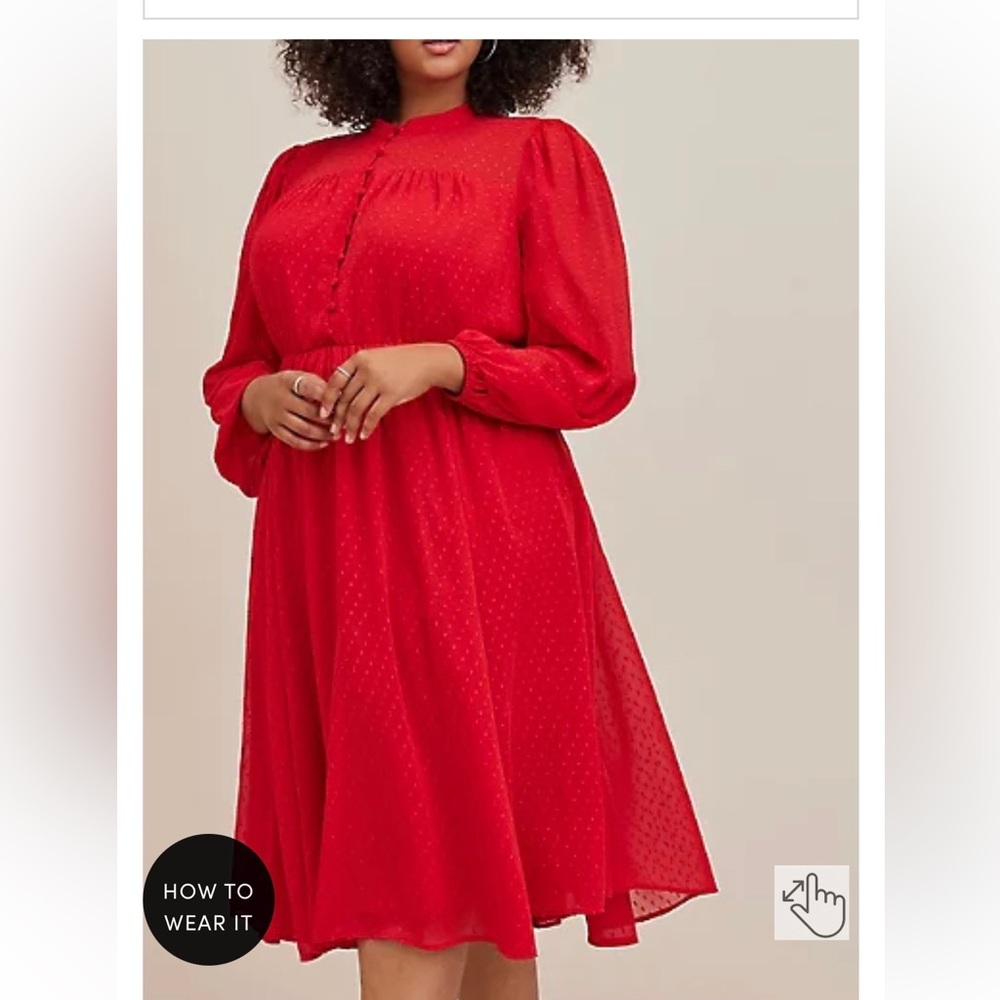 Torrid red midi dress